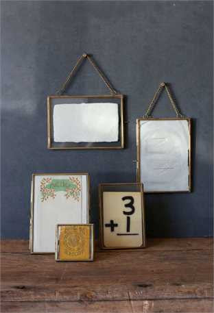 Frame with brass and chain to hang