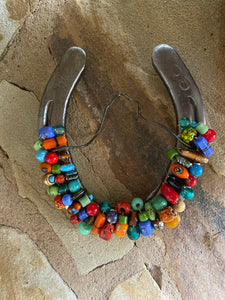 Art, beaded horseshoe