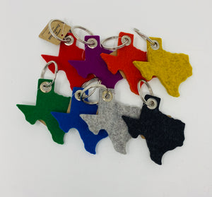 Accessories, felt Texas shape keychain