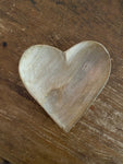 Home decor, mango wood heart bowl