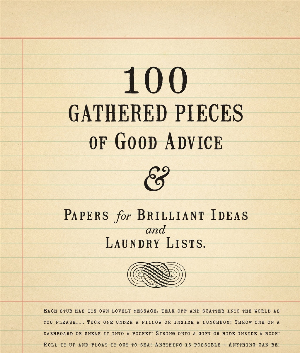 Paper, 100 pieces of gathered advice notepad