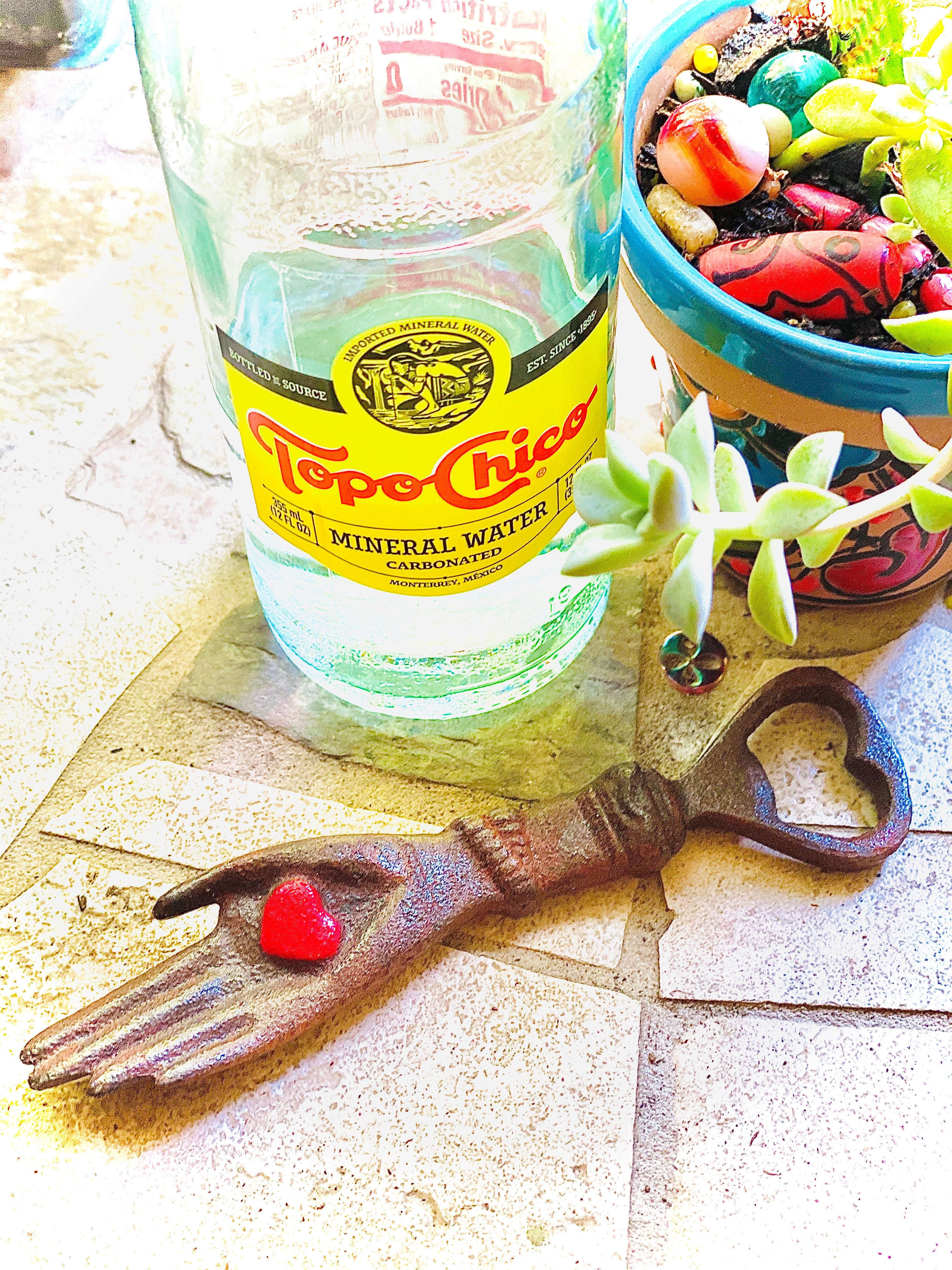 Kitchen, bottle opener, heart in hand