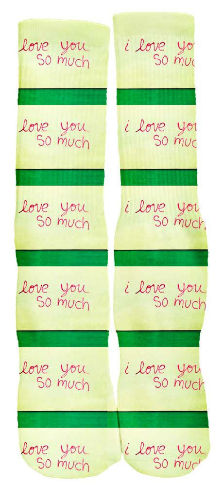 Apparel, socks, I love you so much