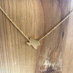 Jewelry, Texas shape charm on gold chain