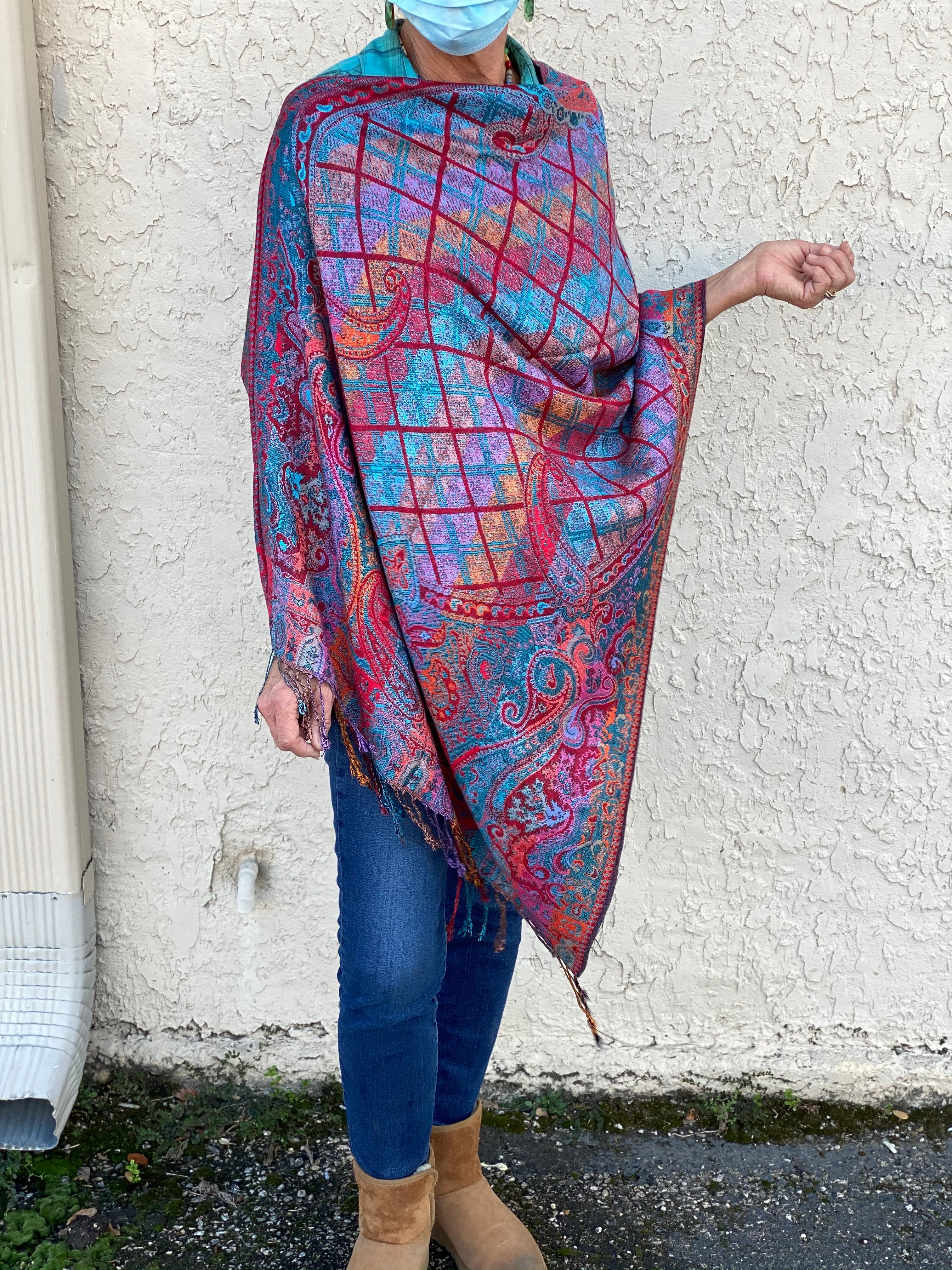 Apparel, pashmina poncho