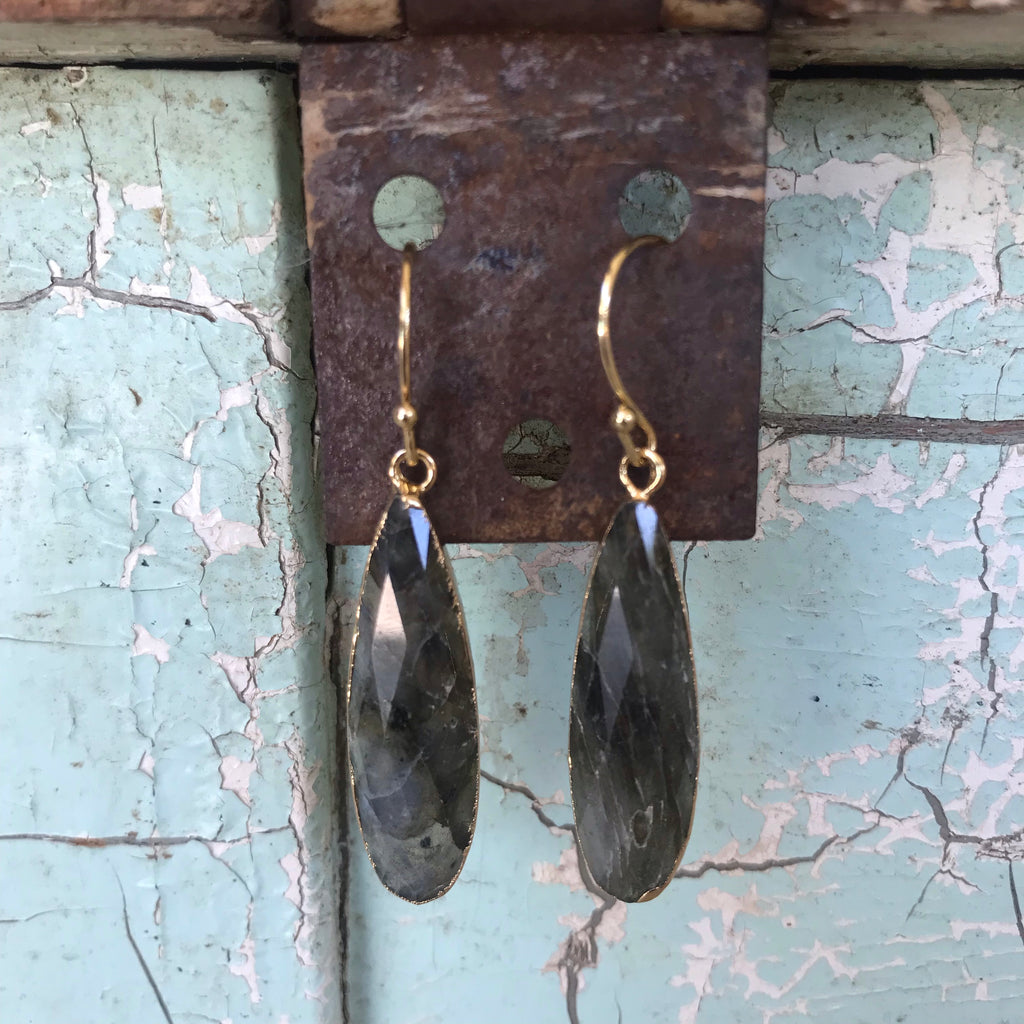 Jewelry, labradorite drop earrings